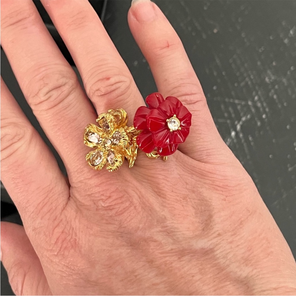 Alexander Mcqueen Flower Ring 395$